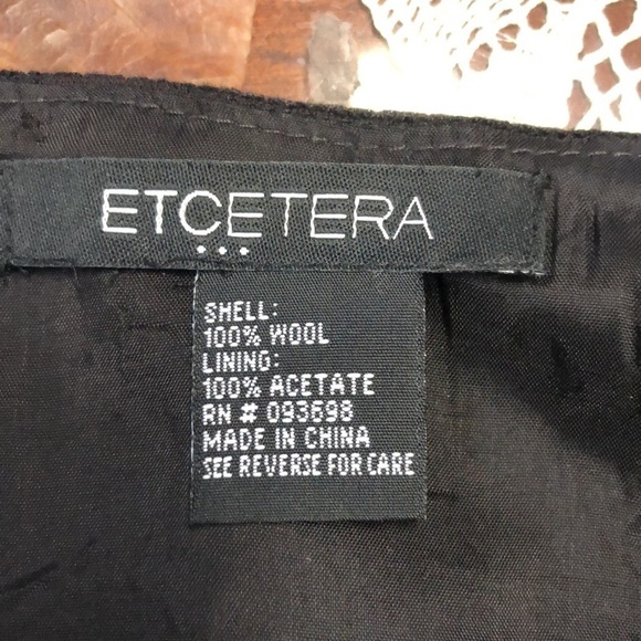 Etcetera Black Teal Embroidered A-Line Midi Skirt Size 2 - Picture 7 of 7